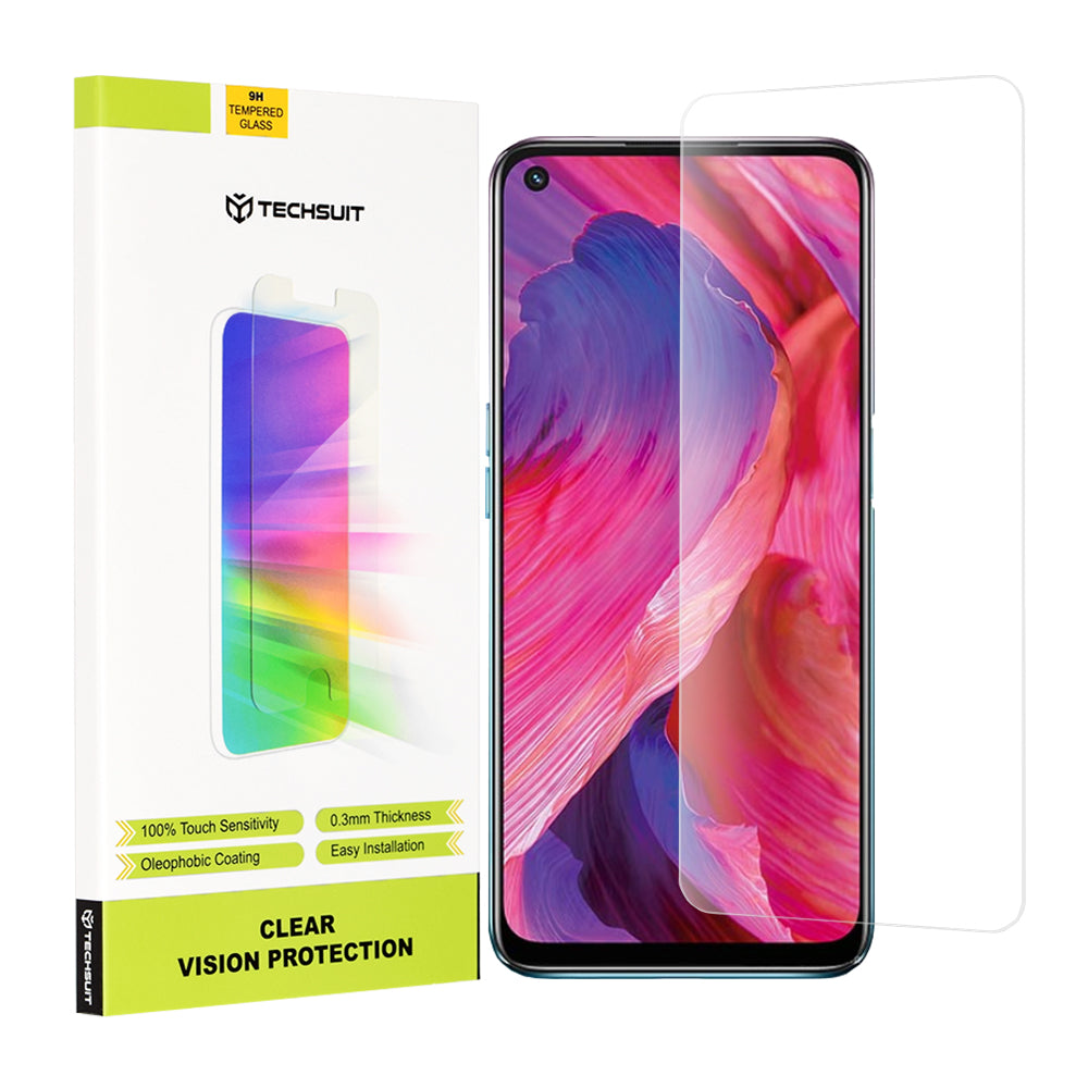 Techsuit Clear Vision Screen Protector for OnePlus Nord N200 5G / A74 5G / A54 5G, Tempered Glass, Full Glue