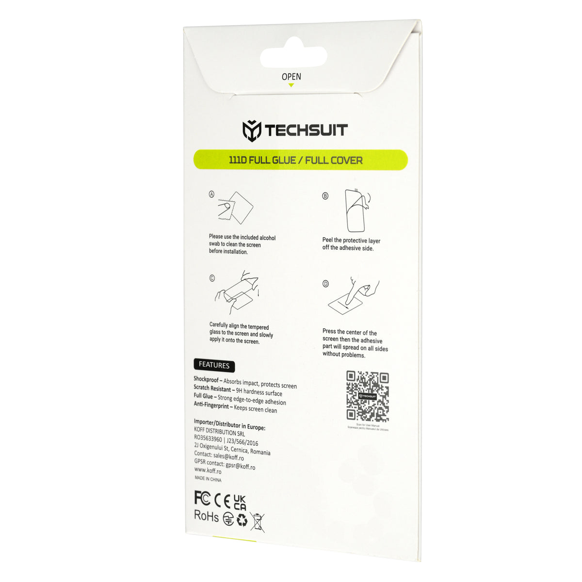 Techsuit Screen Protector Film for Xiaomi Redmi Note 17 Pro / Note 17 Pro Max, Tempered Glass, Full Glue, 111D, Black