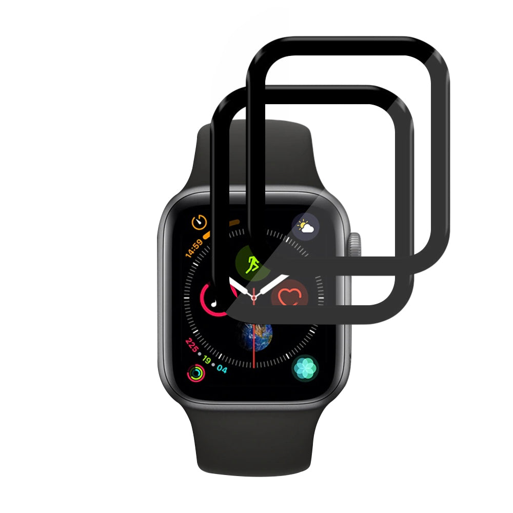 Techsuit Nano Flex Protection Film for Apple Watch 40mm Series, Set of 2 Pieces, Plastic, Black