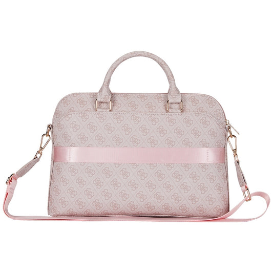 Guess 4G Triangle Logo Bag for 15inch Laptop, Pink