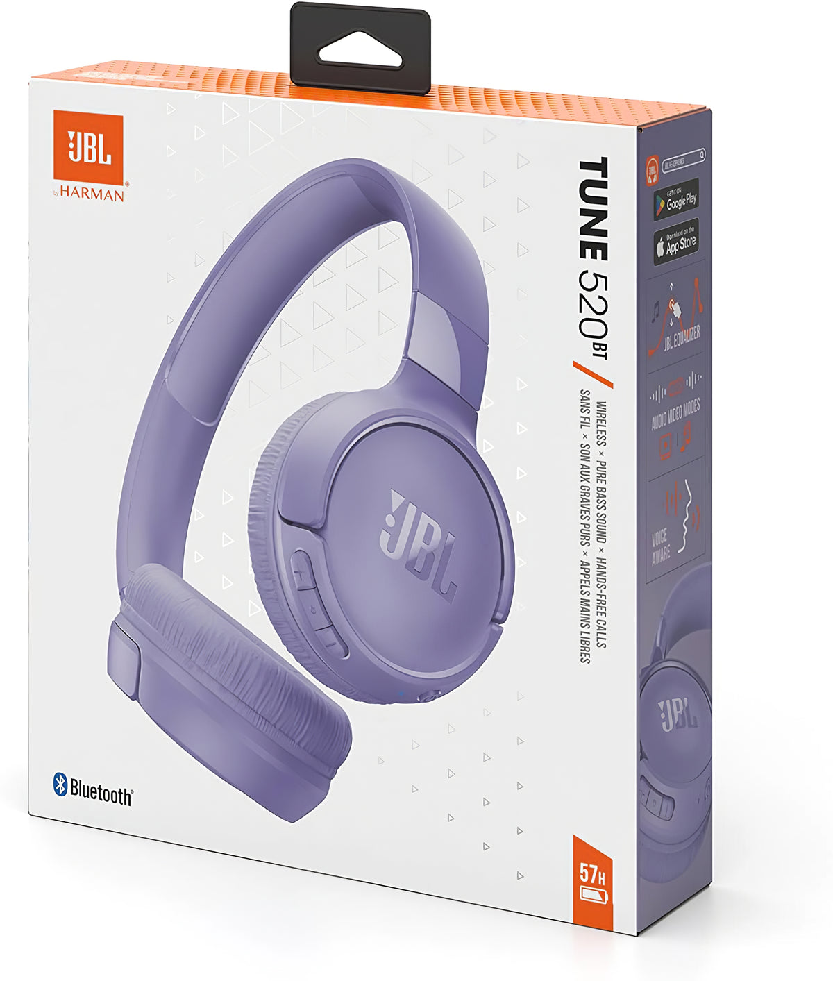 Handsfree Bluetooth JBL Tune 520BT, MultiPoint, A2DP, Purple JBLT520BTPUR