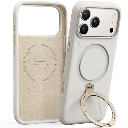 MagSafe Case for Apple iPhone 17 Pro Max, Torras, QPRO Silicone, White