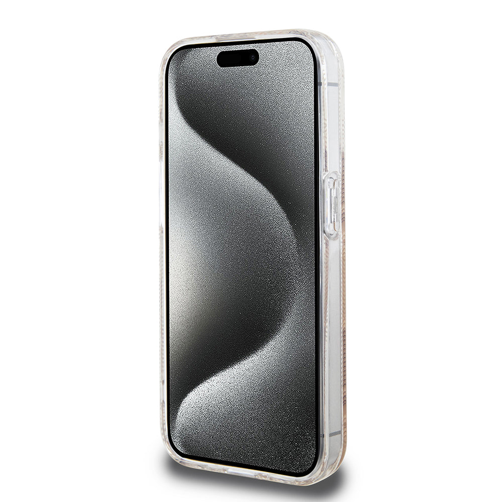 MagSafe Case for Apple iPhone 15 Pro Max, Guess, IML Gcube, Brown