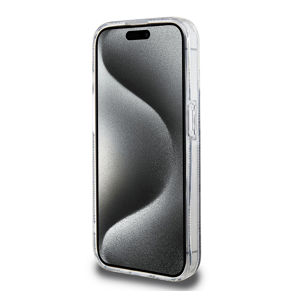 MagSafe Case for Apple iPhone 15 Pro Max, Guess, IML Gcube, Black