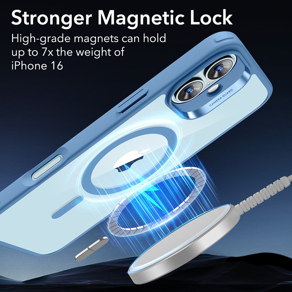 MagSafe Case for Apple iPhone 16, ESR, Classic Hybrid, Transparent Blue
