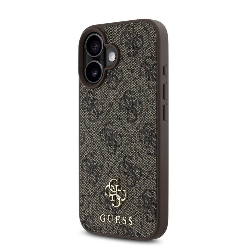 MagSafe Case for Apple iPhone 16, Guess, 4G Classic, Brown