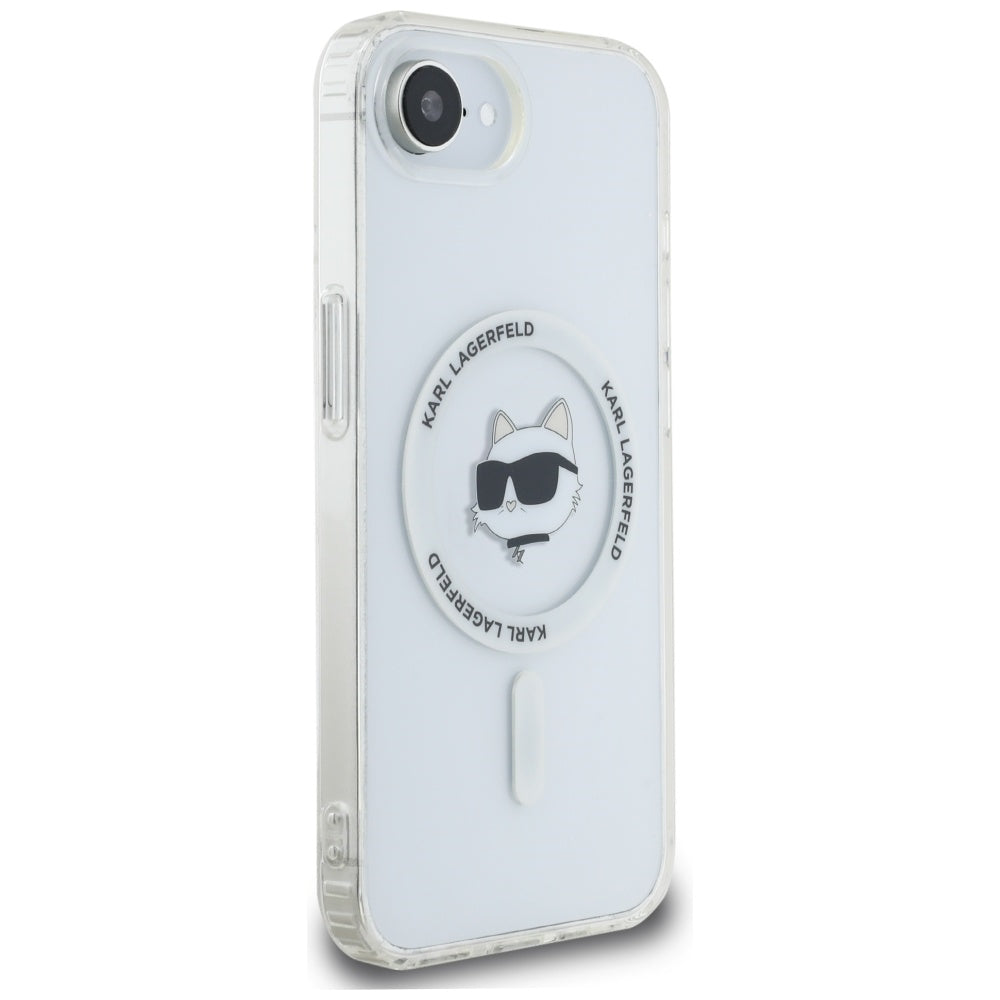 MagSafe Case for Apple iPhone 17e / 16e, Karl Lagerfeld, IML Choupette's Head, White