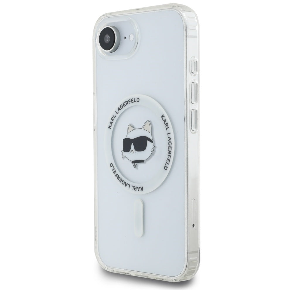 MagSafe Case for Apple iPhone 17e / 16e, Karl Lagerfeld, IML Choupette's Head, White