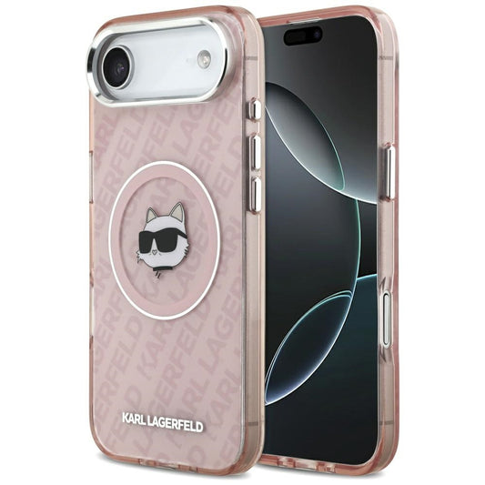 MagSafe Case for Apple iPhone 17 Air, Karl Lagerfeld, IML Choupette's Head, Pink