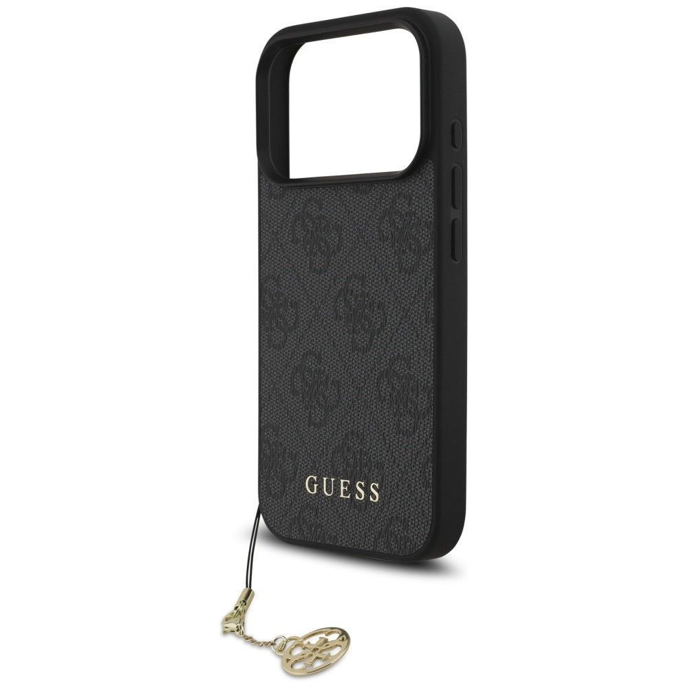 MagSafe Case for Apple iPhone 17 Pro, Guess, 4G Charm Cradle, Black