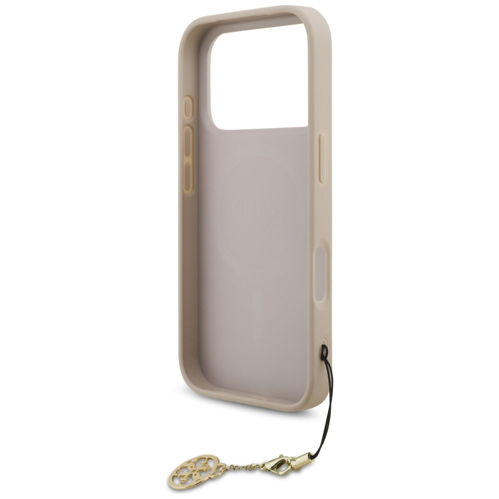 MagSafe Case for Apple iPhone 17 Pro, Guess, 4G Charm Cradle, Pink