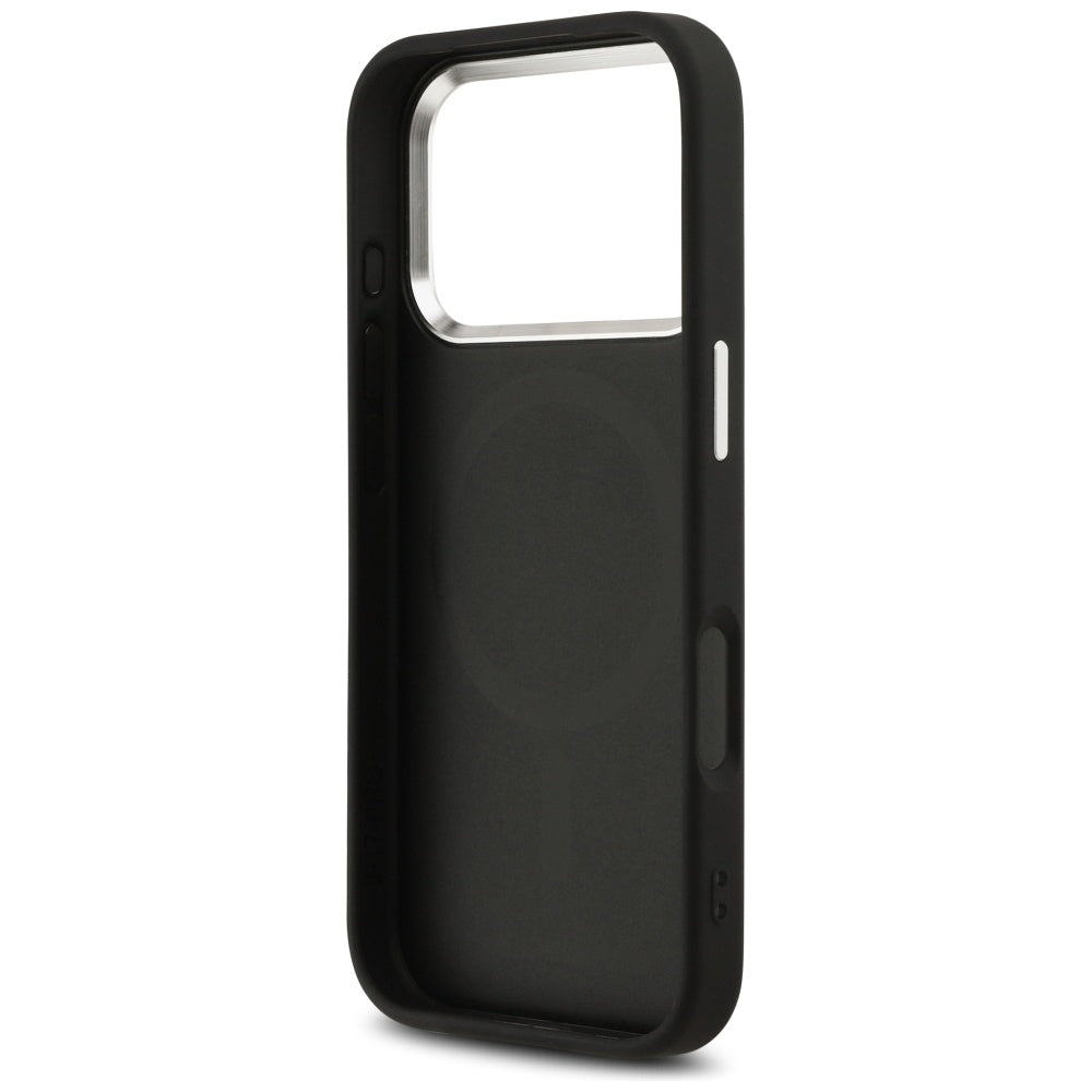 MagSafe Case for Apple iPhone 17 Pro, Karl Lagerfeld, Initial & Metal Logo, Black