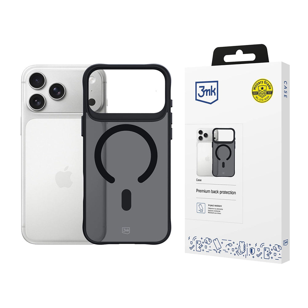 MagSafe Case for Apple iPhone 17 Pro Max, 3MK, Smoke MagCase, Black