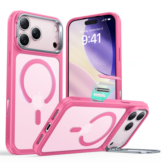 MagSafe Case for Apple iPhone 17 Pro Max, ESR, Classic Hybrid Kickstand, Satin Pink