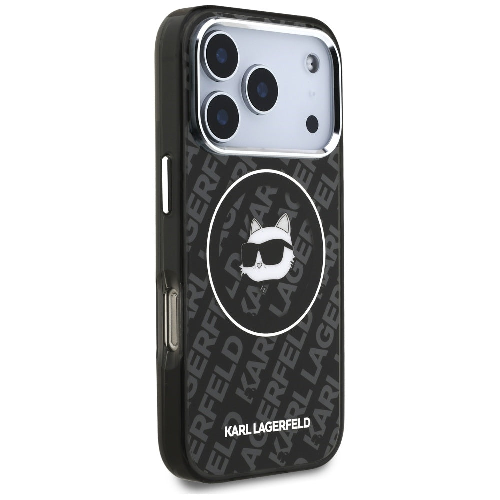 MagSafe Case for Apple iPhone 17 Pro Max, Karl Lagerfeld, IML Choupette's Head, Black