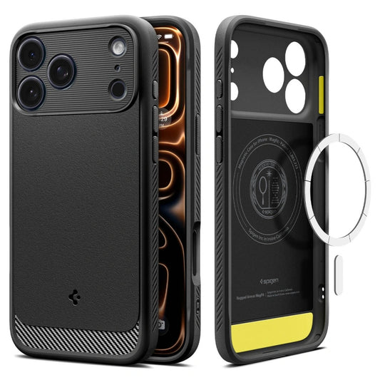 MagSafe Case for Apple iPhone 17 Pro, Spigen, Rugged Armor, Matte Black