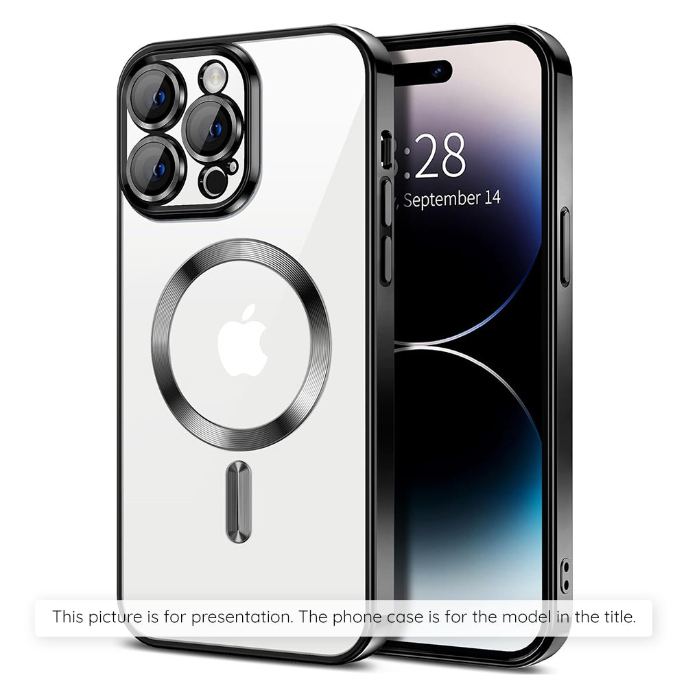 MagSafe Case for Apple iPhone 17, Techsuit, Luxury Crystal, Black
