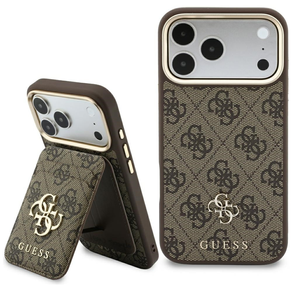 MagSafe Case for Apple iPhone 18 Pro Max / 17 Pro Max, Guess, 4G Cardslot, Brown