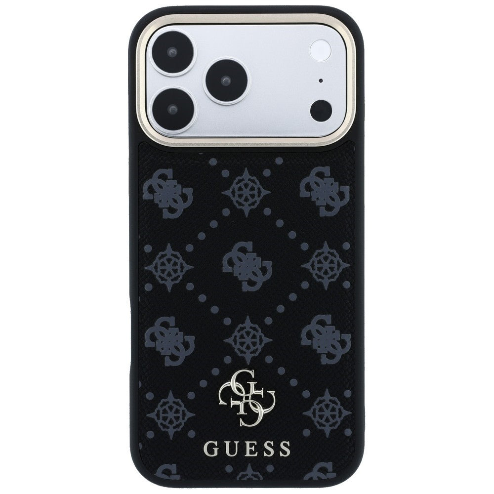 MagSafe Case for Apple iPhone 18 Pro Max / 17 Pro Max, Guess, Peony 4G Small Logo, Black