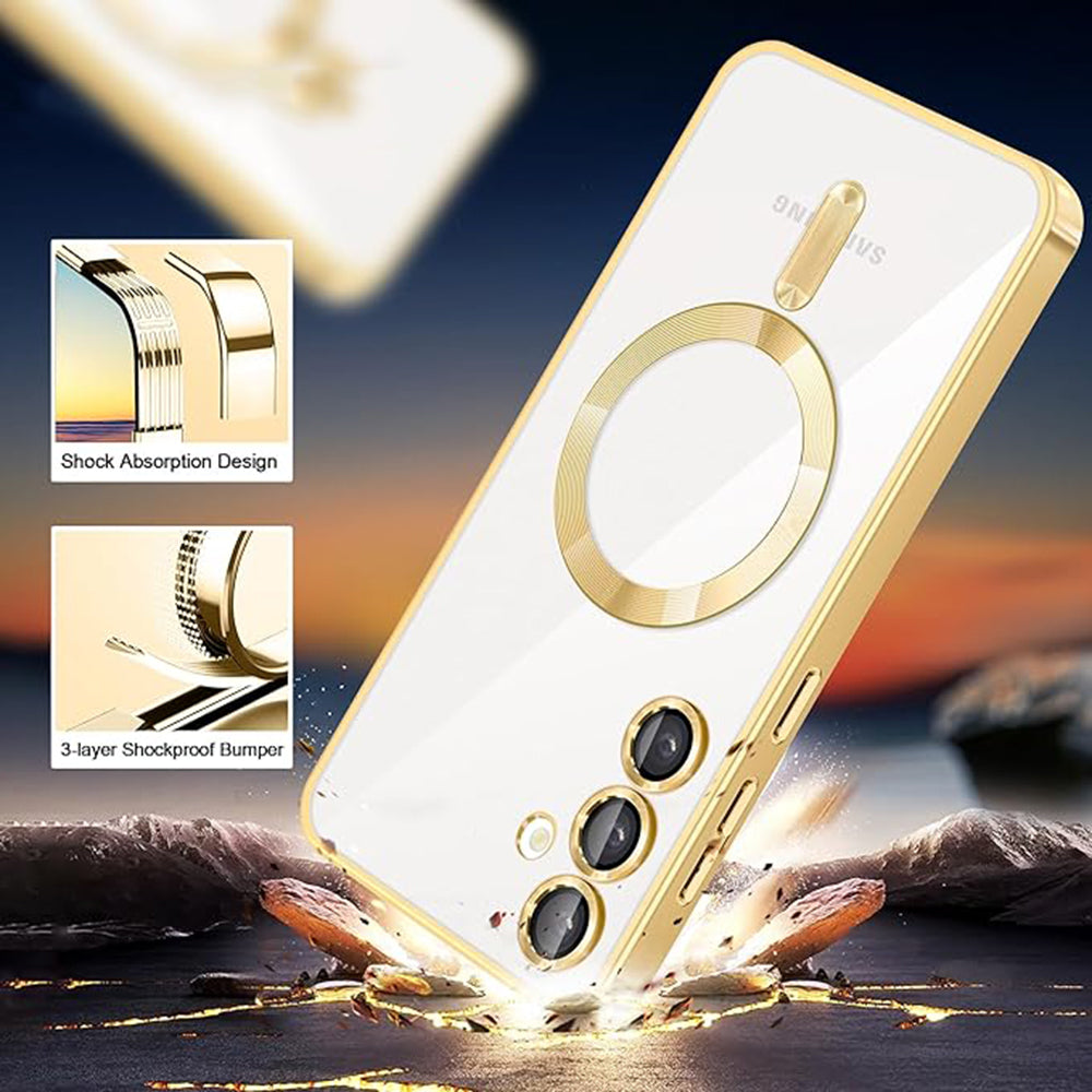 MagSafe Case for Samsung Galaxy A07 4G A075, Techsuit, Luxury Crystal, Light Purple