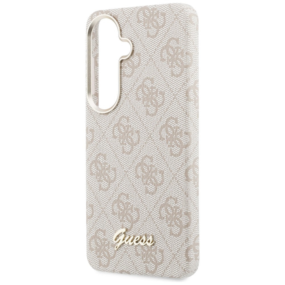 MagSafe Case for Samsung Galaxy S26 S942, Guess, 4G Script Logo, Pink