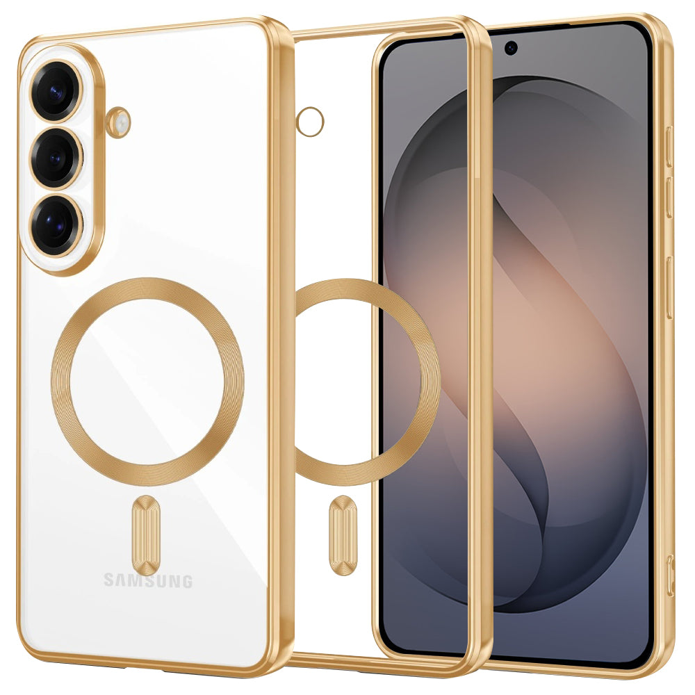 MagSafe Case for Samsung Galaxy S26 S942, Techsuit, Luxury Crystal, Gold