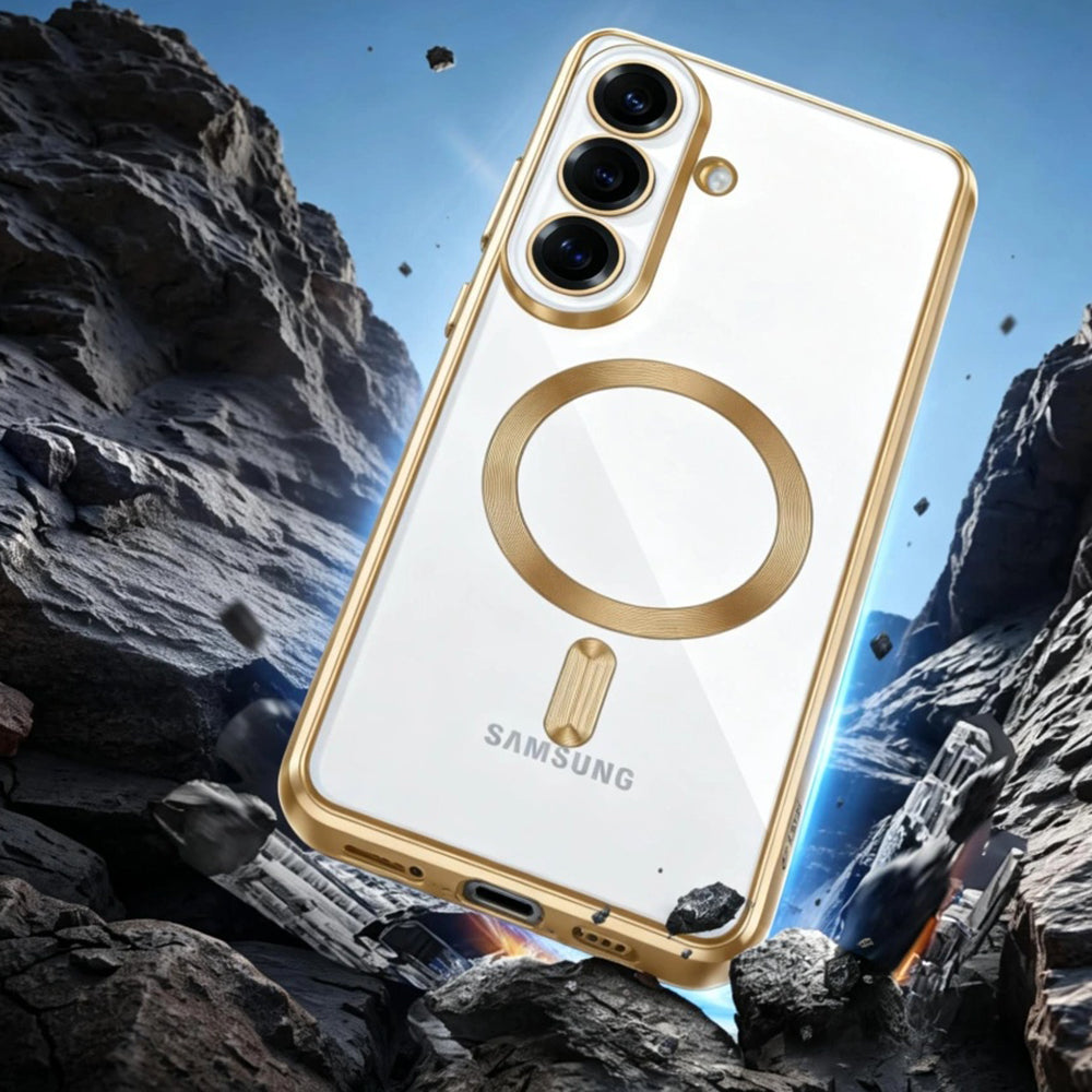 MagSafe Case for Samsung Galaxy S26 S942, Techsuit, Luxury Crystal, Gold