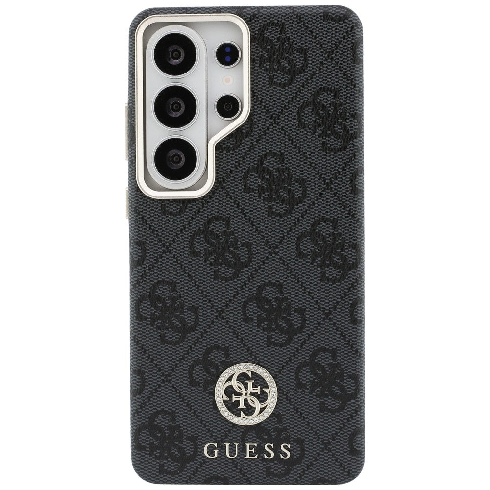 MagSafe Case for Samsung Galaxy S26 Ultra S948, Guess, Strass Round Logo, Black