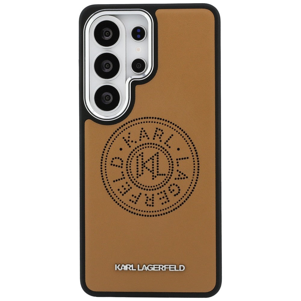 MagSafe Case for Samsung Galaxy S26 Ultra S948, Karl Lagerfeld, Karl Round Point Logo, Brown