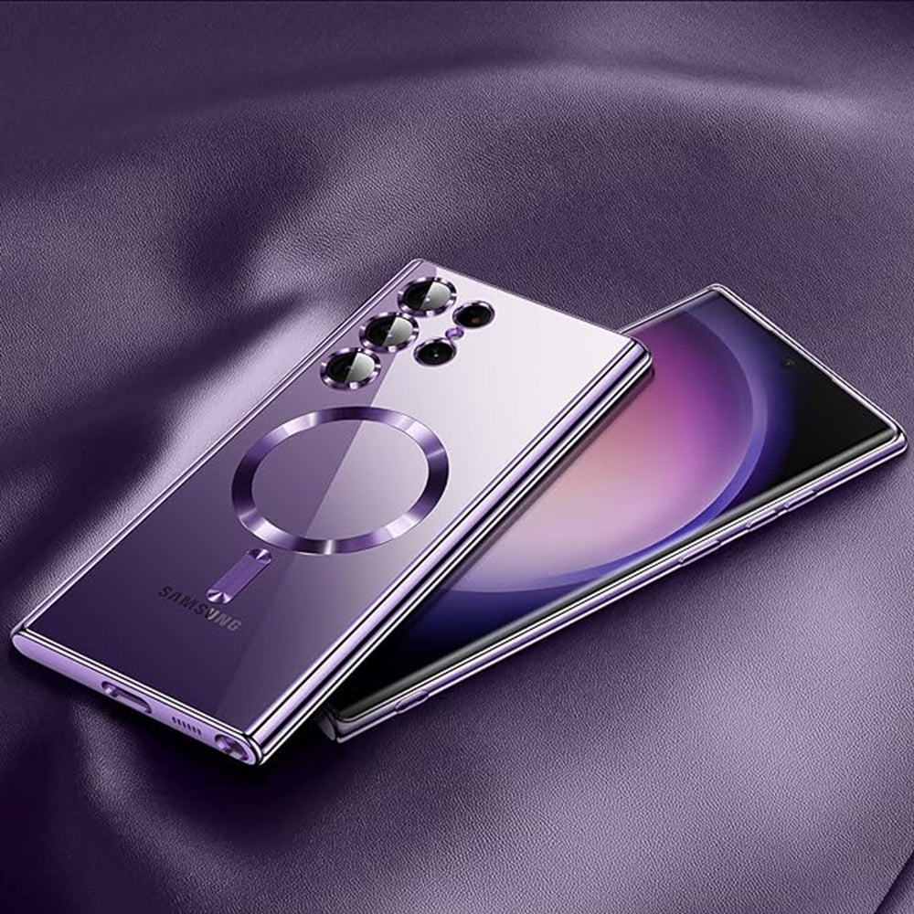 MagSafe Case for Samsung Galaxy S26 Ultra S948, Techsuit, Luxury Crystal, Light Purple