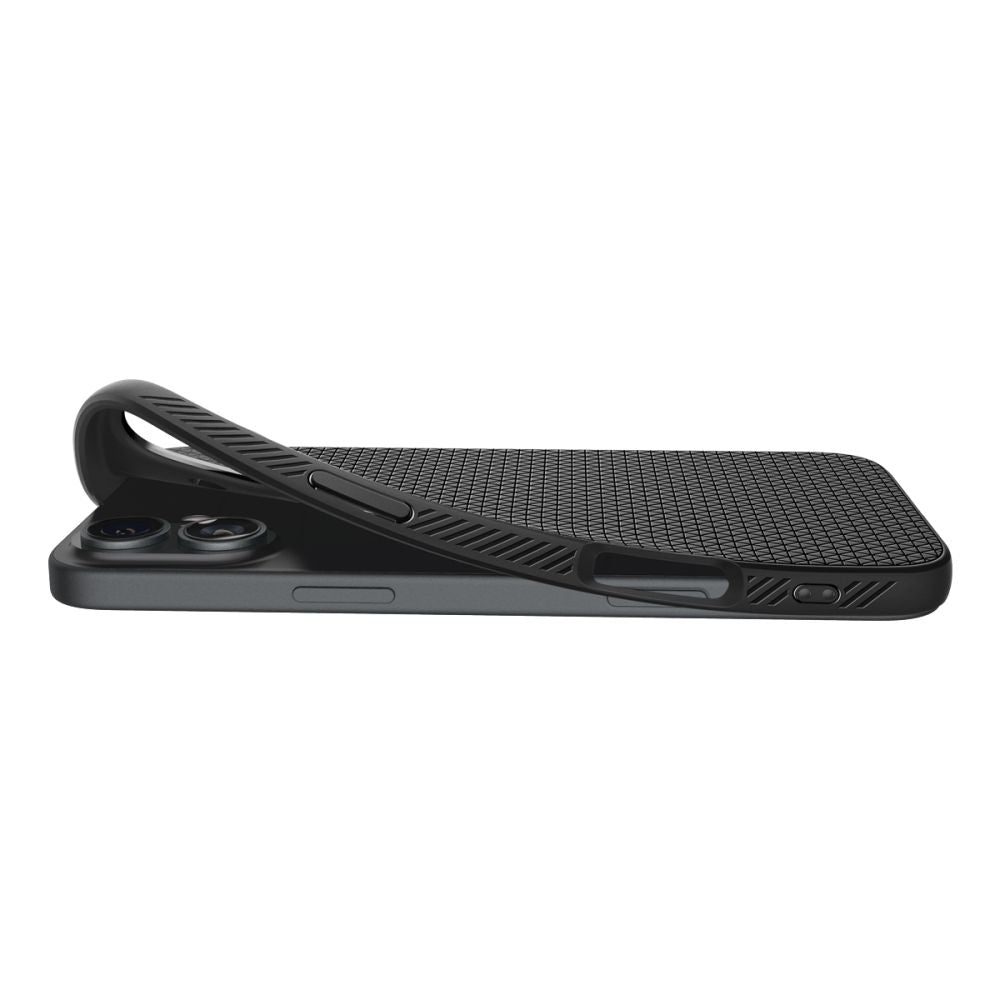 Case for Apple iPhone 16, Spigen, Liquid Air, Matte Black ACS08194