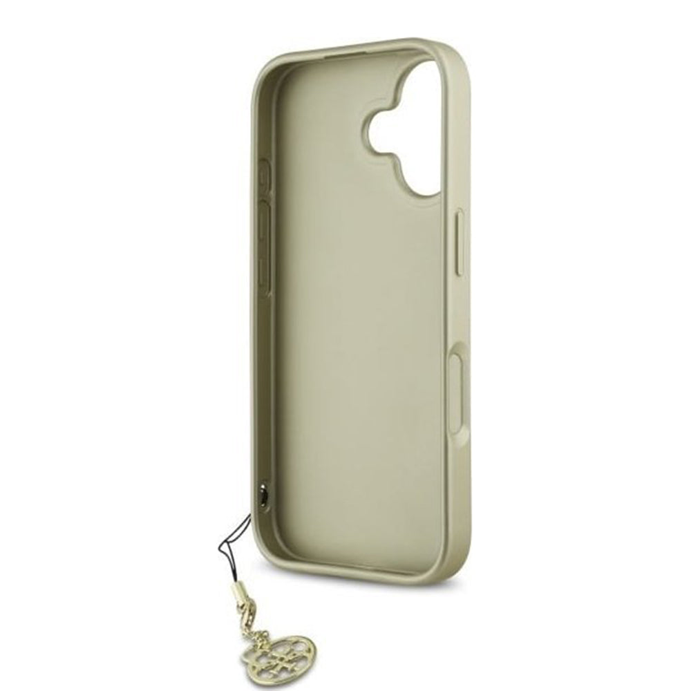 Case for Apple iPhone 16, Guess, 4G Charm, Black