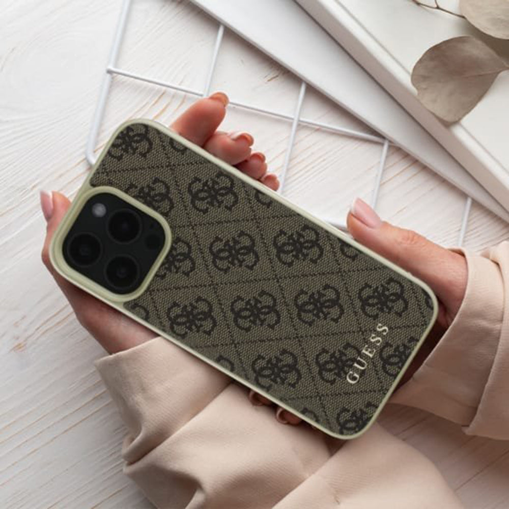 Case for Apple iPhone 16, Guess, 4G Charm, Black