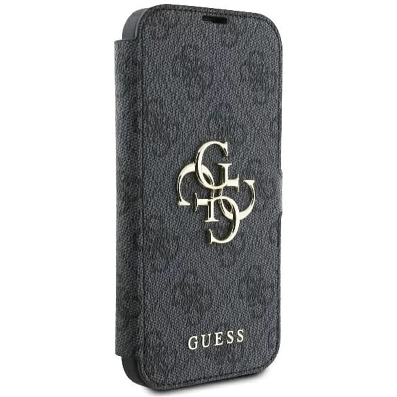 Case for Apple iPhone 16 Pro, Guess, 4G Book, Black