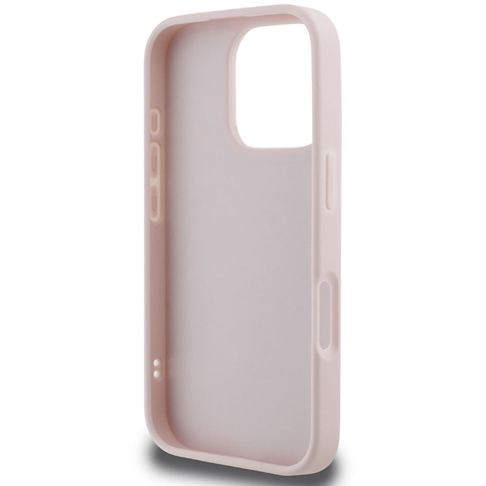 Case for Apple iPhone 16 Pro, Guess, Quilted Metal Logo, Pink