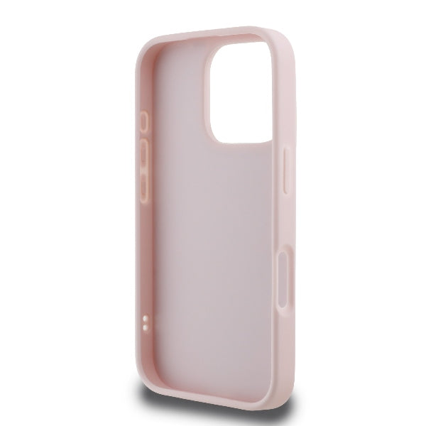 Case for Apple iPhone 16 Pro, Karl Lagerfeld, Diagonal Quilted Script, Pink