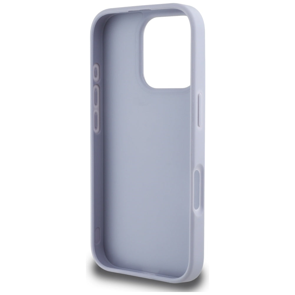 Case for Apple iPhone 16 Pro Max, Guess, Hot Stamp 4G Pattern Triangle Logo, Light Purple