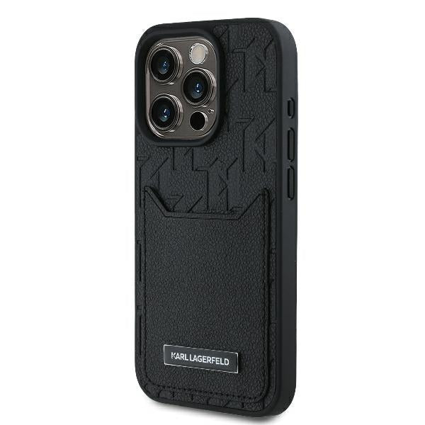Case for Apple iPhone 16 Pro Max, Karl Lagerfeld, Cardslots Monogram, Black