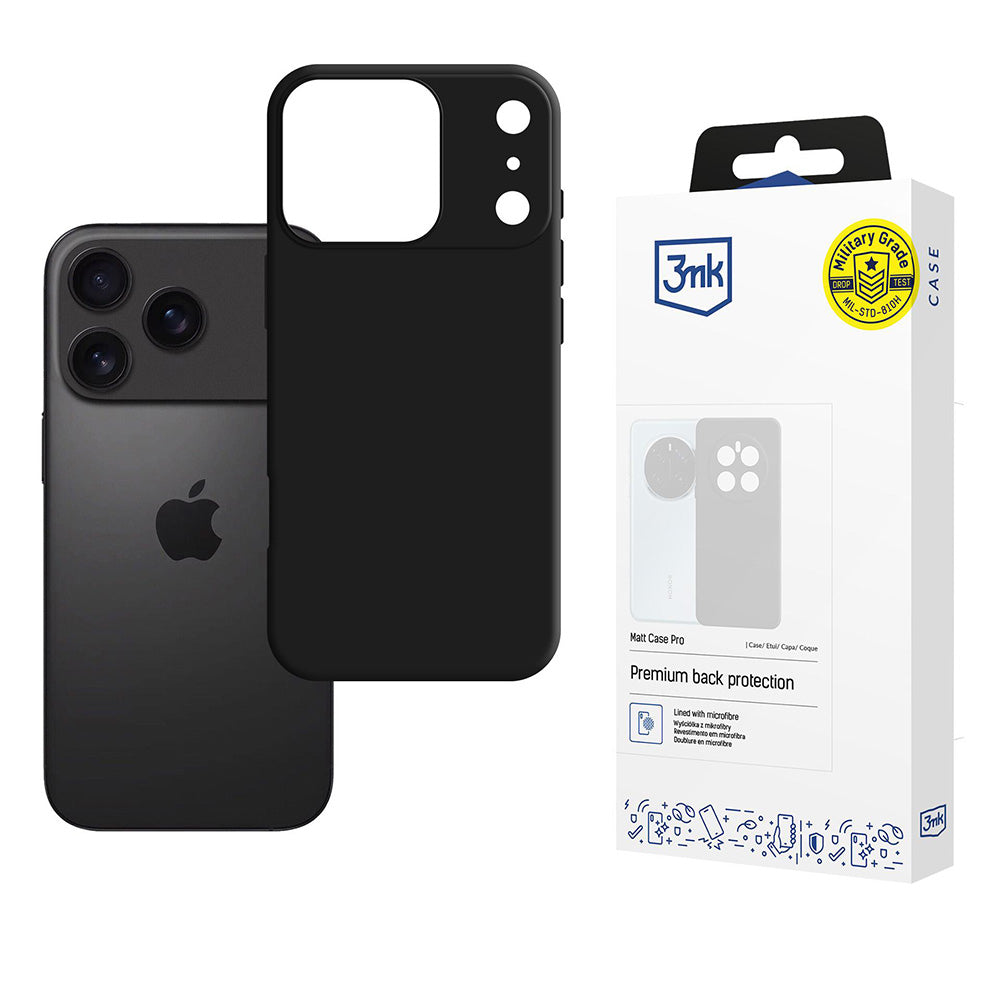 Case for Apple iPhone 17 Pro, 3MK, Pro, Matte Black