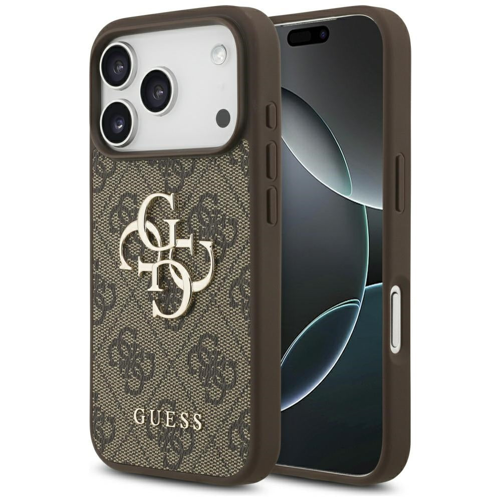 Case for Apple iPhone 17 Pro, Guess, 4G Big Logo, Brown