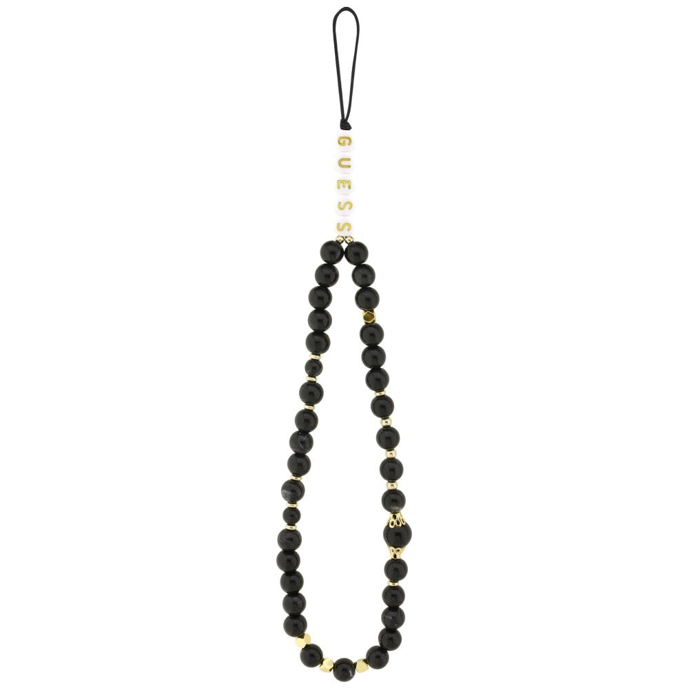 Case for Apple iPhone 18 Pro / 17 Pro, Guess, 4G Classic Logo with Strap, Black Gold