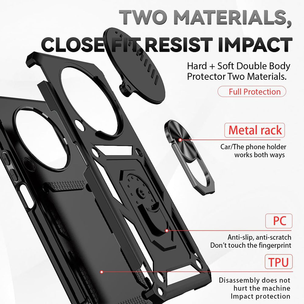 Case for Honor Magic6 Lite, Techsuit, CamShield, Green