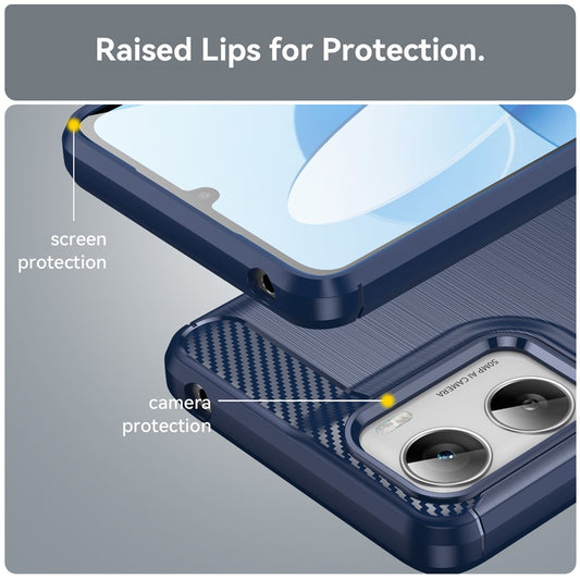 Case for Motorola Moto G06 Power / G06, Techsuit, Carbon, Blue