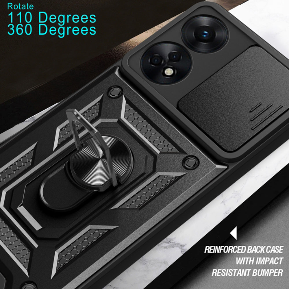 Case for Oppo A78 4G, Techsuit, CamShield, Green