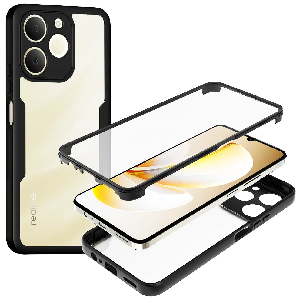 Case for Realme Note 70T, Techsuit, ColorVerse 360, Black