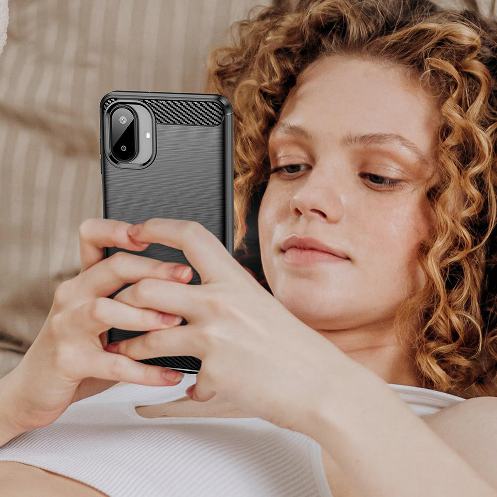 Case for Samsung Galaxy A08 4G A085 / A07 5G A076, Techsuit, Carbon, Black