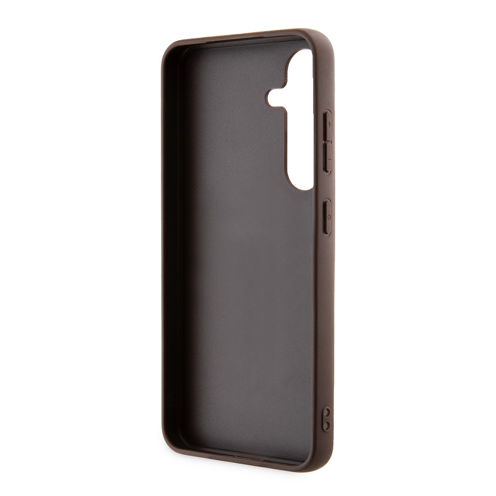 Case for Samsung Galaxy S24+ S926, Guess, 4G Metal Gold Logo, Brown