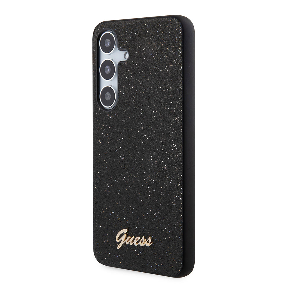 Case for Samsung Galaxy S24+ S926, Guess, Glitter Script, Black