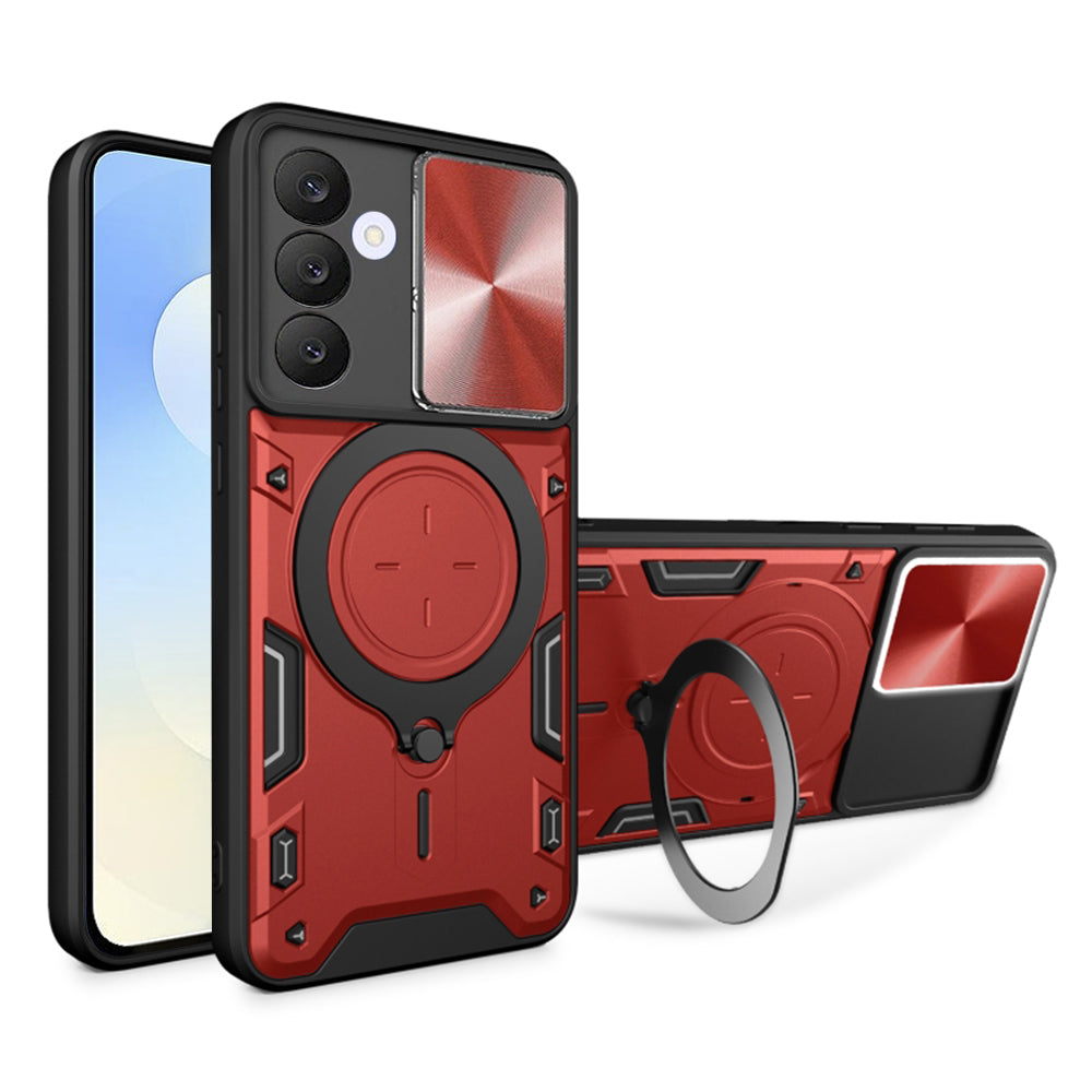 Case for Samsung Galaxy S25 FE, Techsuit, CamGuard Pro, Red