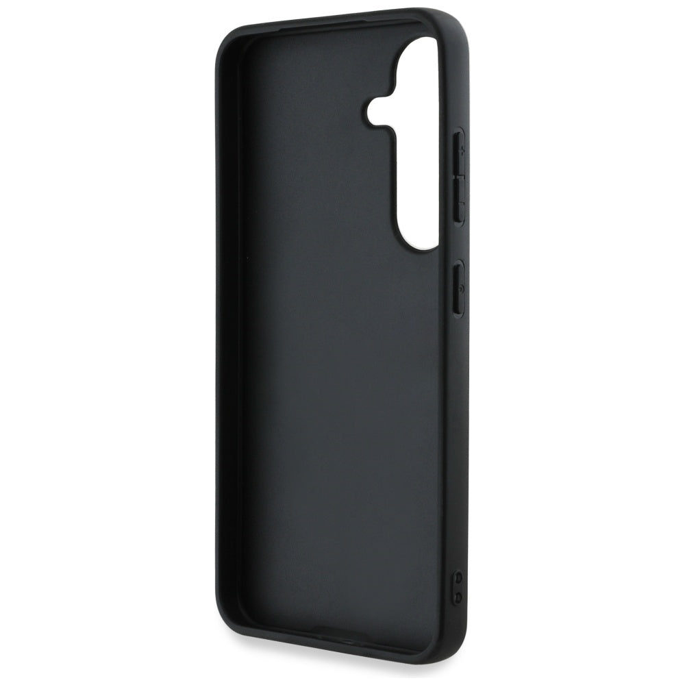 Case for Samsung Galaxy S25+ S936, Guess, 4G Grained Big and Classic Logo, Black